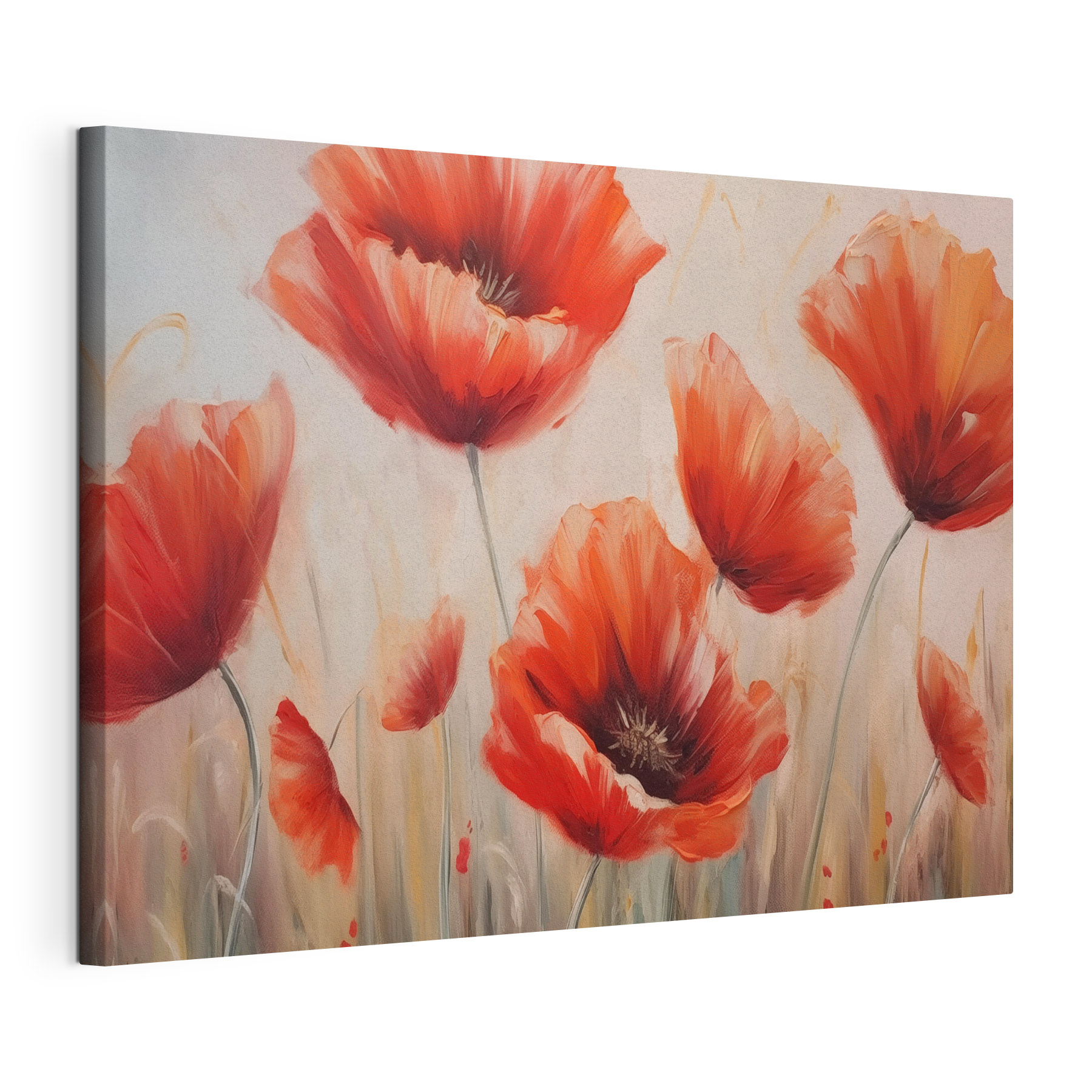 Painting of red flowers Painting of red flowers
