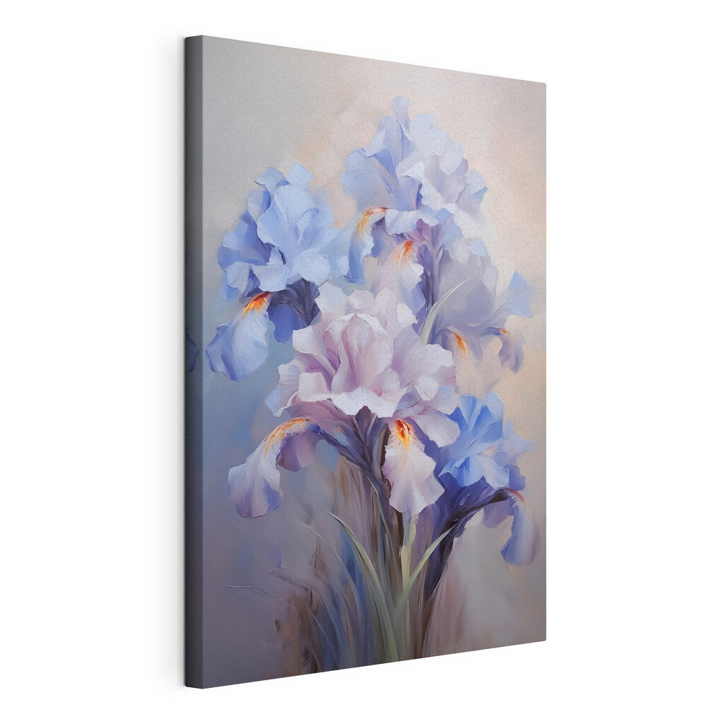 Painting of flowers on a surface