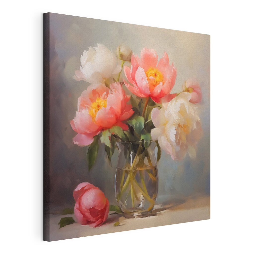Painting of flowers in a vase