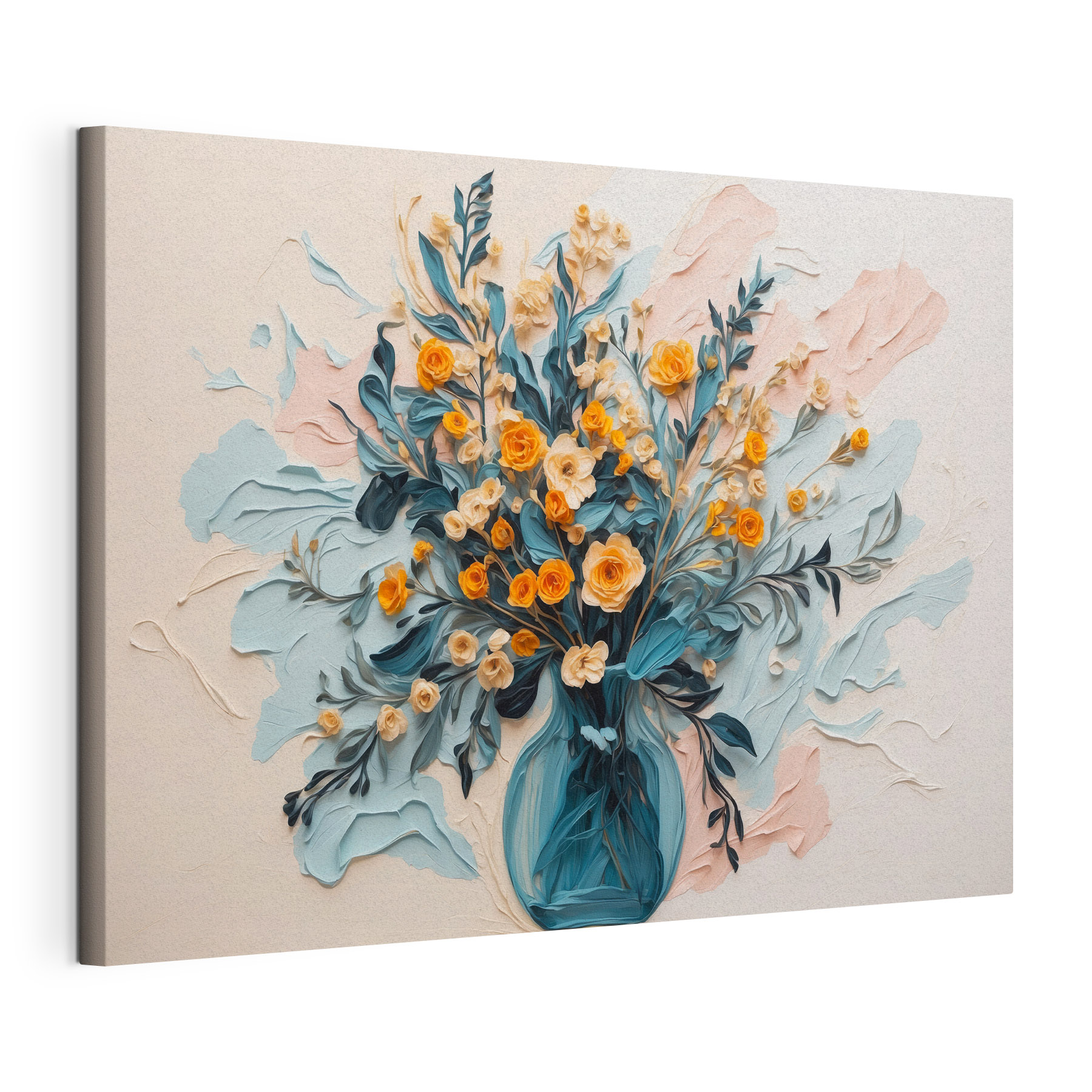 Painting of flowers in a vase Painting of flowers in a vase