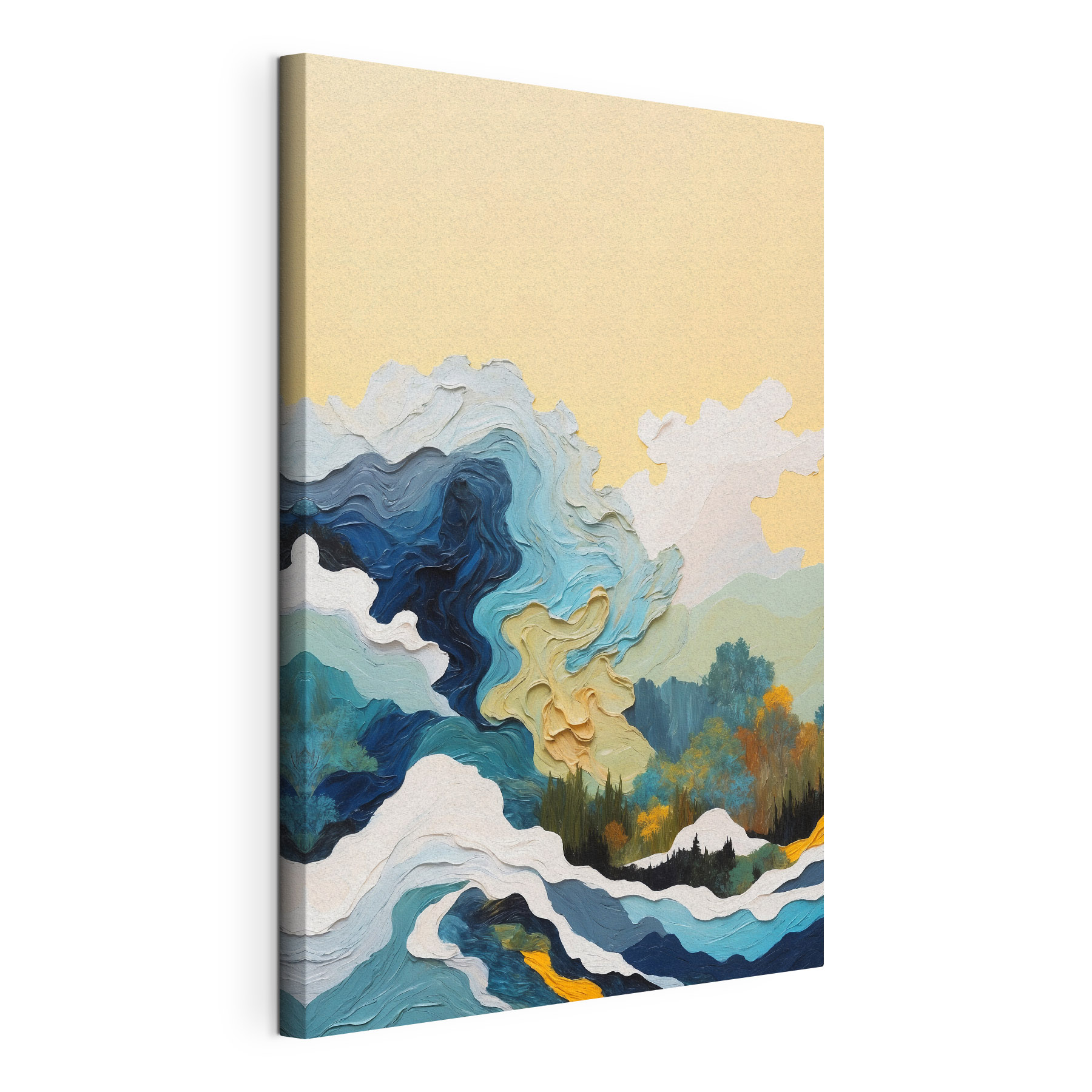 Painting of trees and clouds Painting of trees and clouds