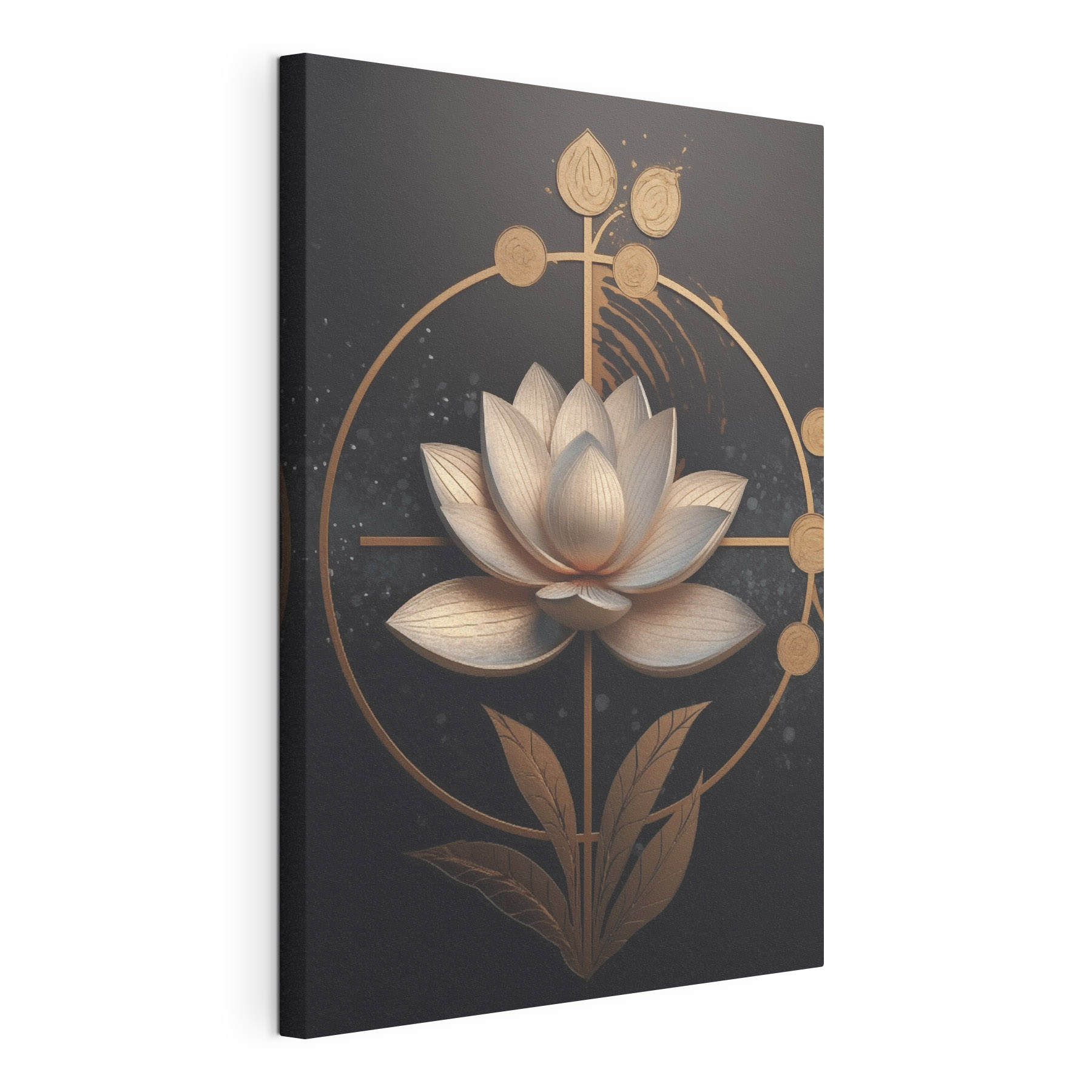 Tranquil flower amidst dark background