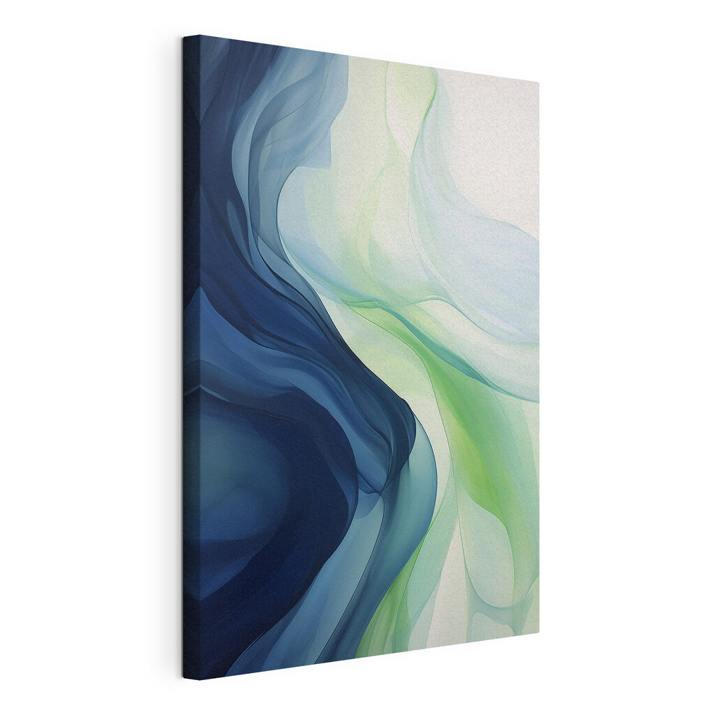 Fluid waves of blue and green Fluid waves of blue and green
