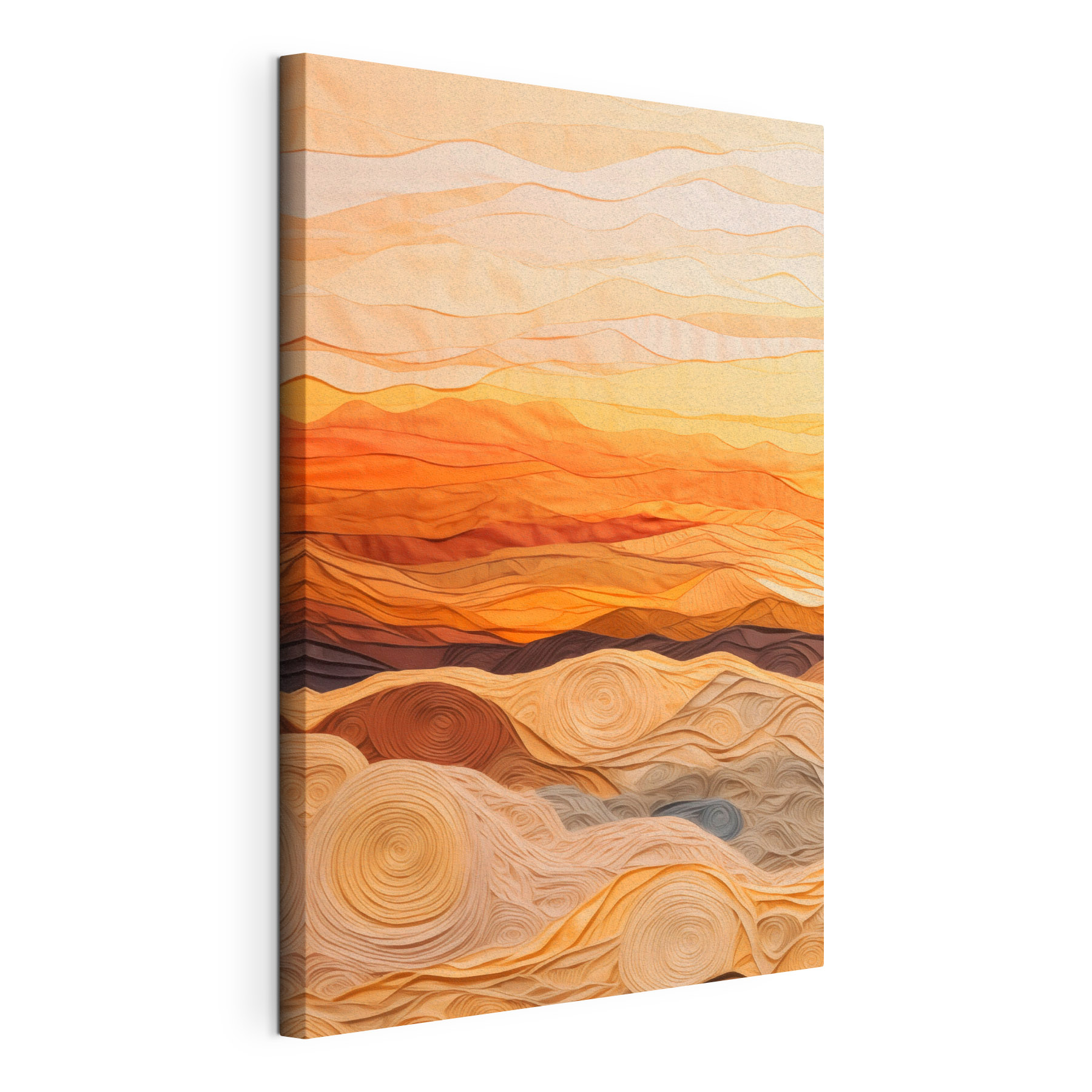 Art piece of fabric with wavy lines Art piece of fabric with wavy lines