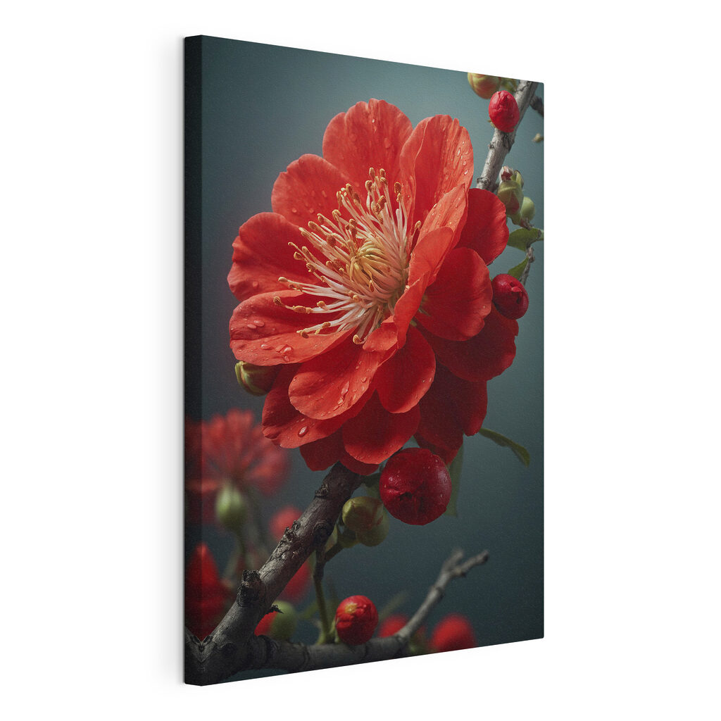 Vibrant bloom with delicate water droplets