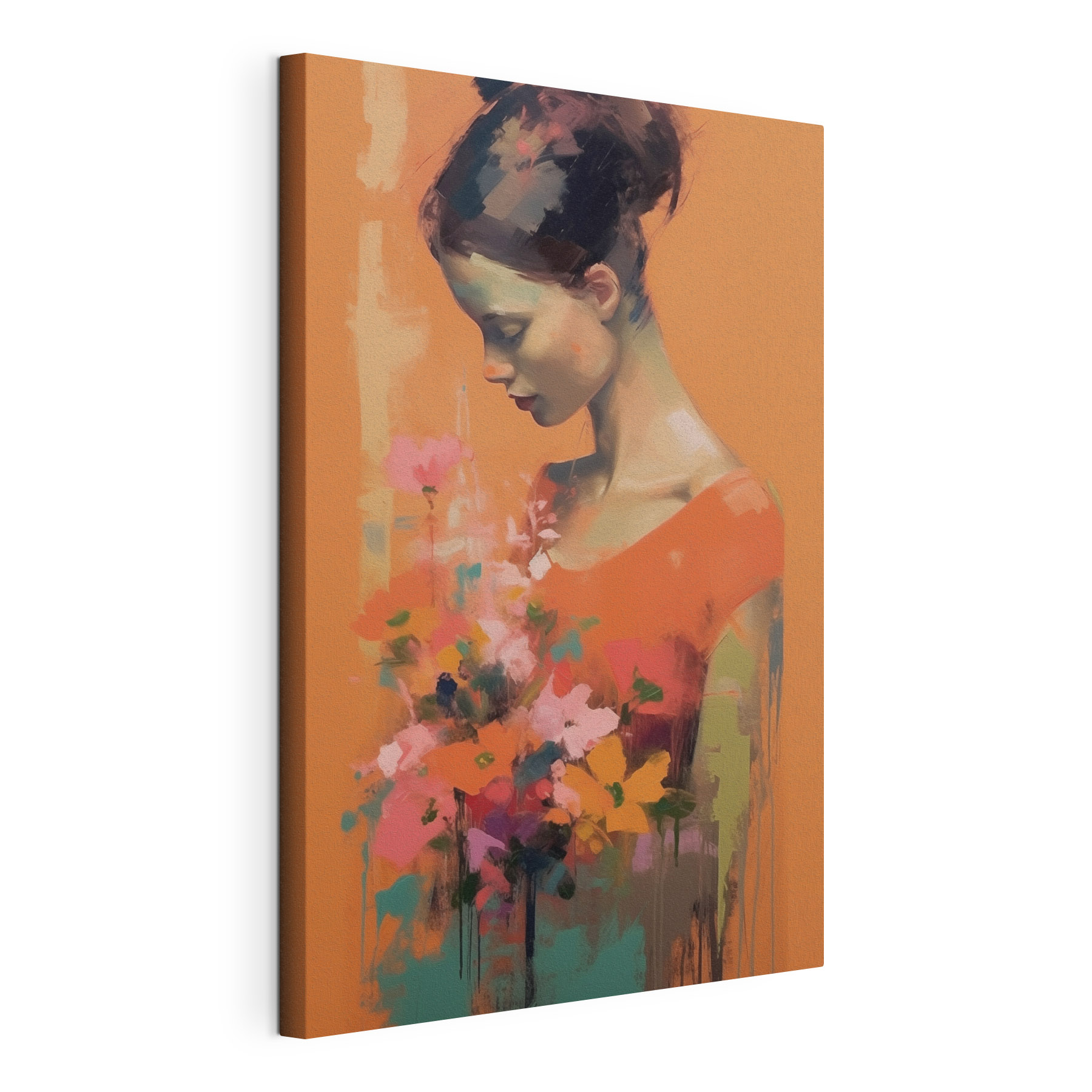 Woman holding flowers Woman holding flowers