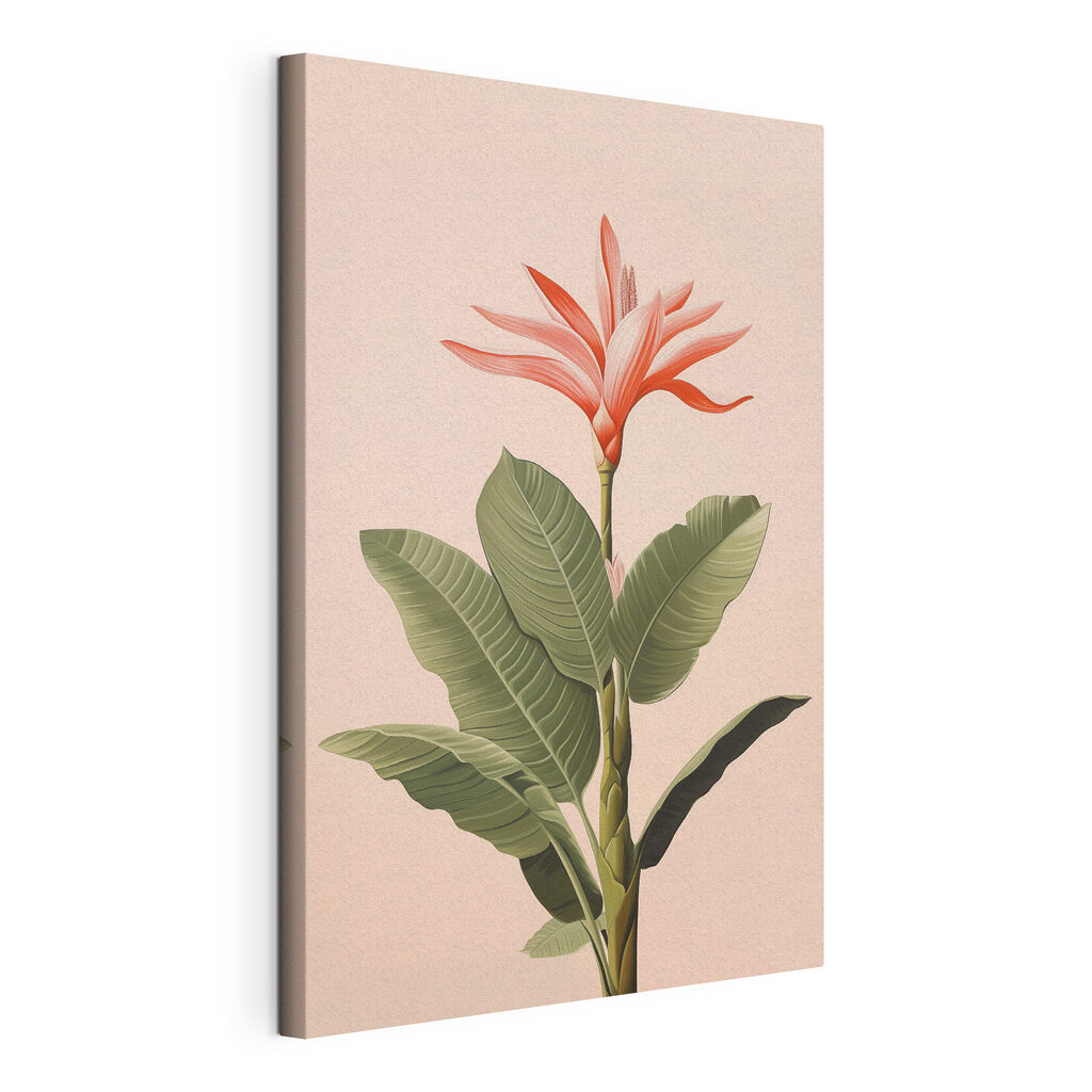 Painting of a flower and leaves