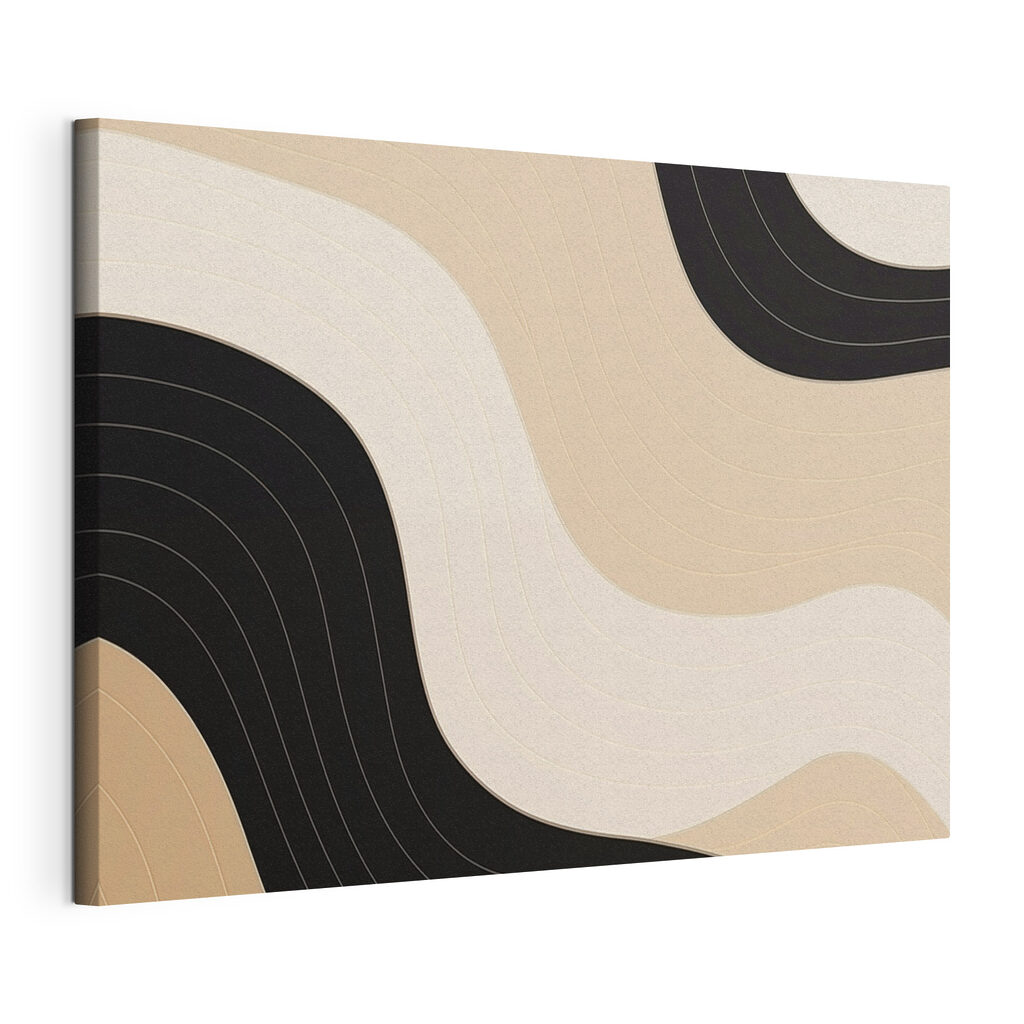 Black and white wavy lines