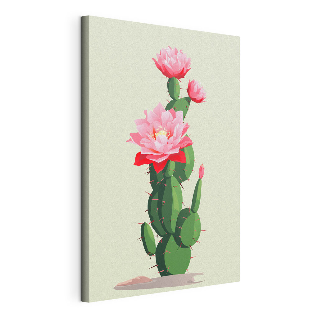 Cactus with pink flowers