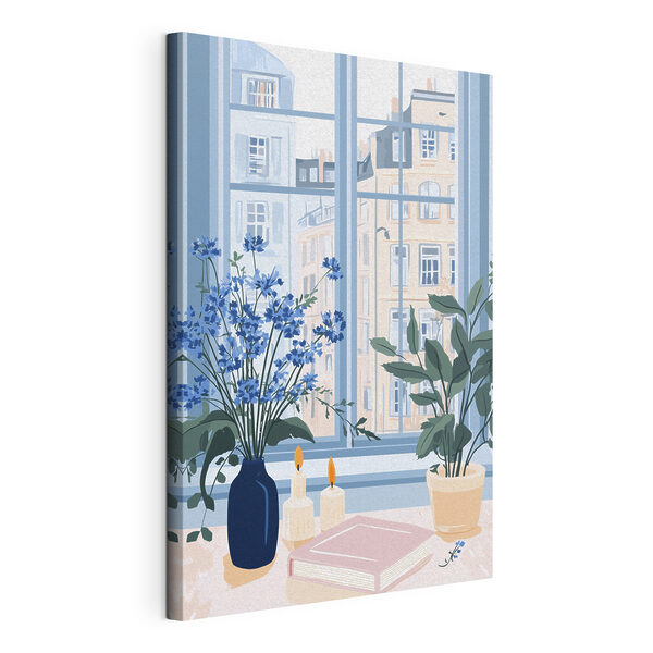 Quadri Finestra con fiori e candele (COD: s44010) Quadri Quadri Finestra con fiori e candele (COD: s44010)