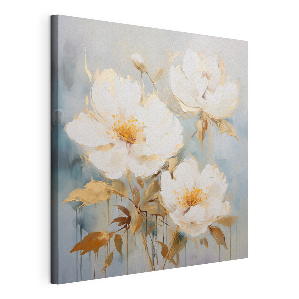 Painting of white flowers Painting of white flowers