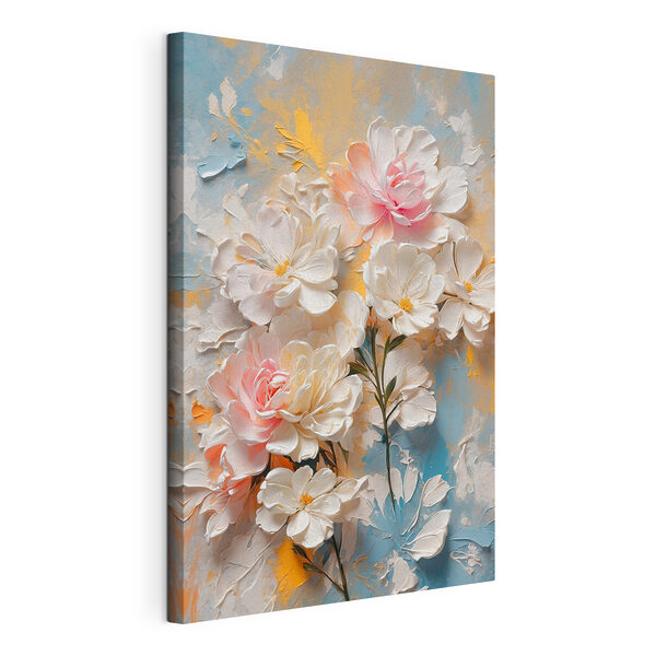 Quadri Dipinto di fiori su sfondo blu e giallo (COD: s44066) Quadri Quadri Dipinto di fiori su sfondo blu e giallo (COD: s44066)