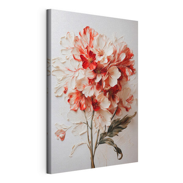 Dipinto di fiori su una superficie bianca Quadri Dipinto di fiori su una superficie bianca