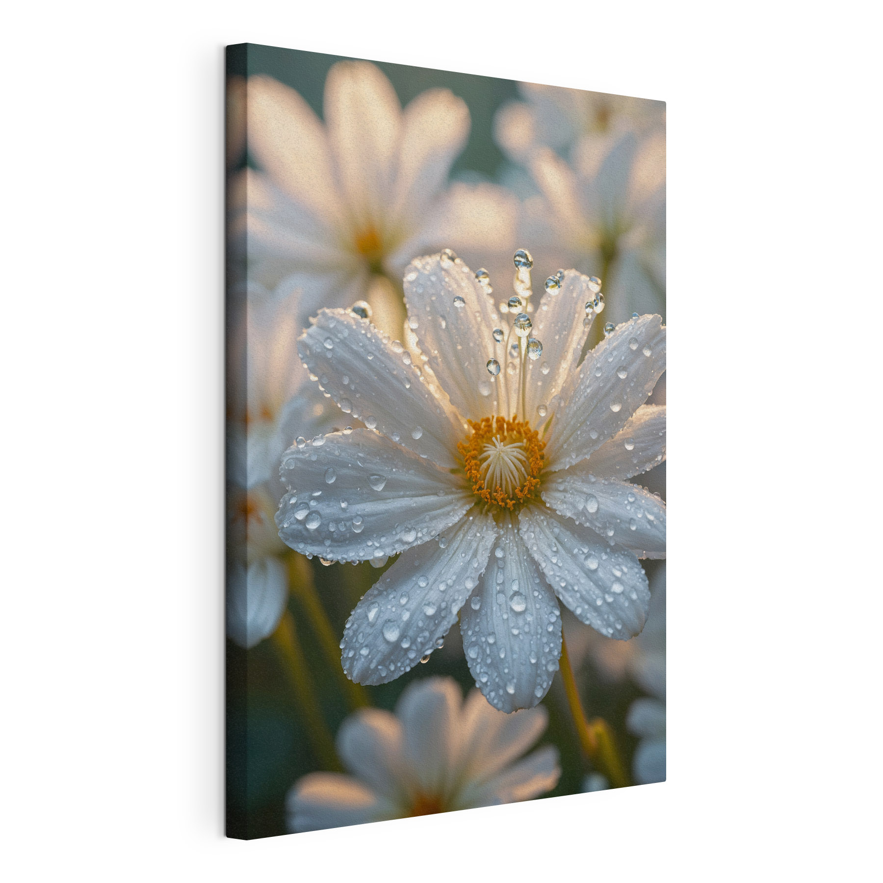 Delicate petals adorned with droplets Delicate petals adorned with droplets