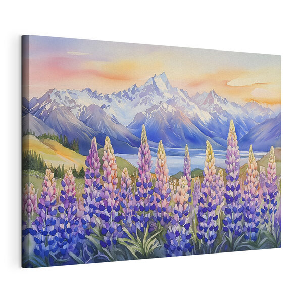 Quadri Dipinto di fiori e montagne (COD: s44146) Quadri Quadri Dipinto di fiori e montagne (COD: s44146)