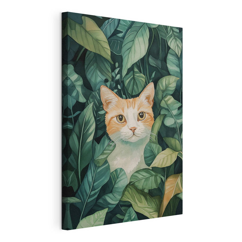 Cat in the leaves Cat in the leaves