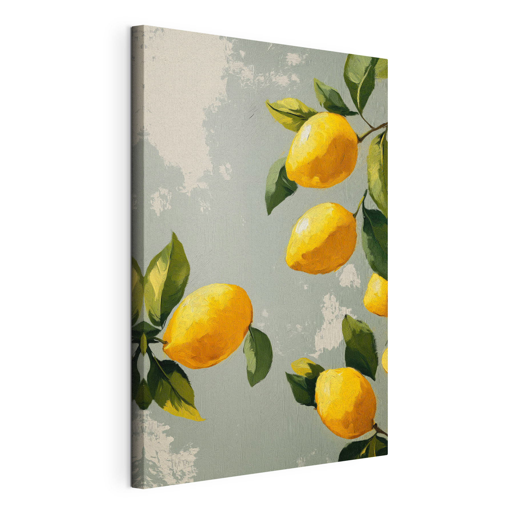 Painting of lemons on a tree