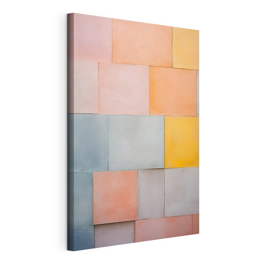 Colorful geometric patterns on display