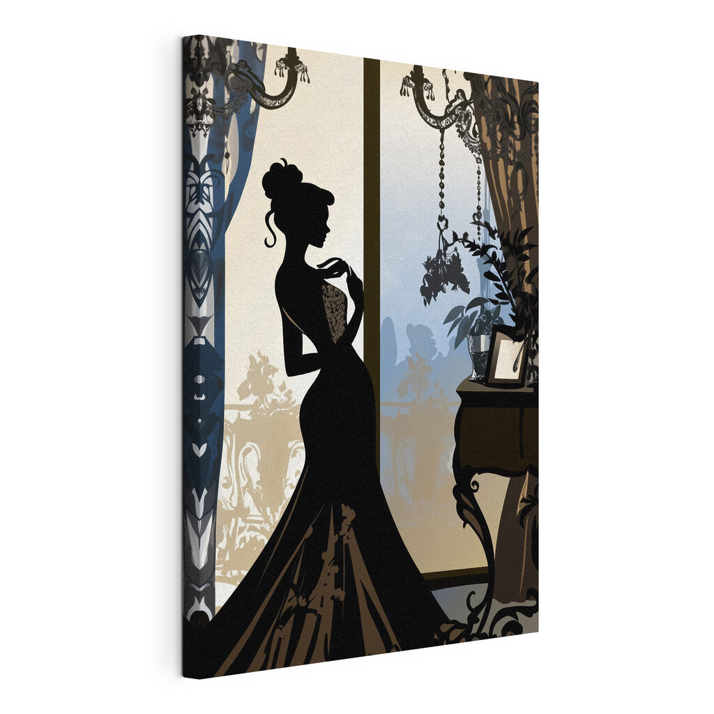 Silhouette of a woman in a dress Silhouette of a woman in a dress