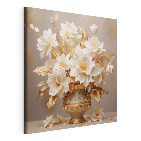 Quadri Quadri Vaso con fiori bianchi (COD: s44237)