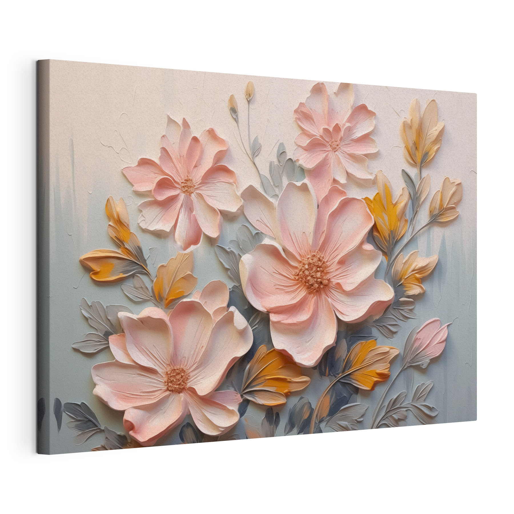 Painting of flowers and leaves Painting of flowers and leaves