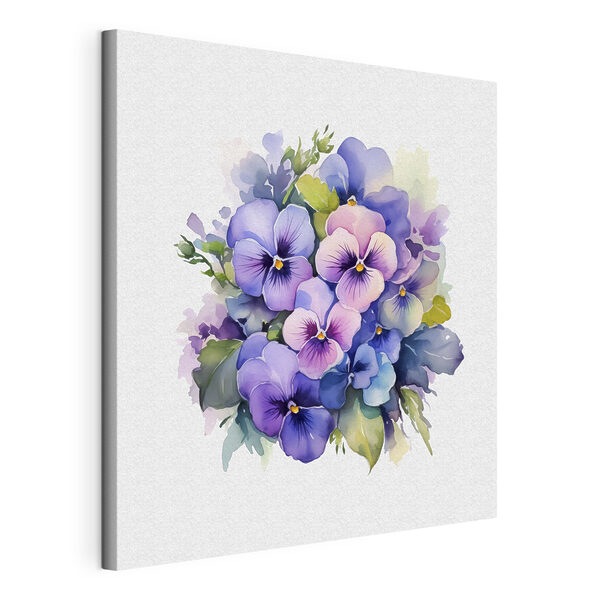 Un mazzo di fiori viola e blu Quadri Un mazzo di fiori viola e blu