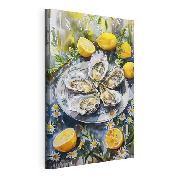 Quadri Piatto di ostriche e limoni