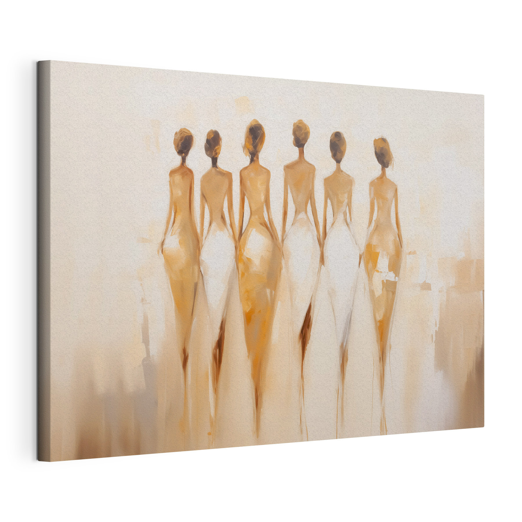 Painting of a group of women in white dresses