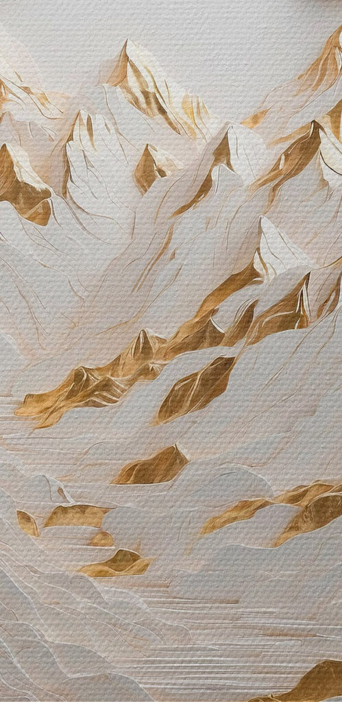 Serene landscape with flowing elements