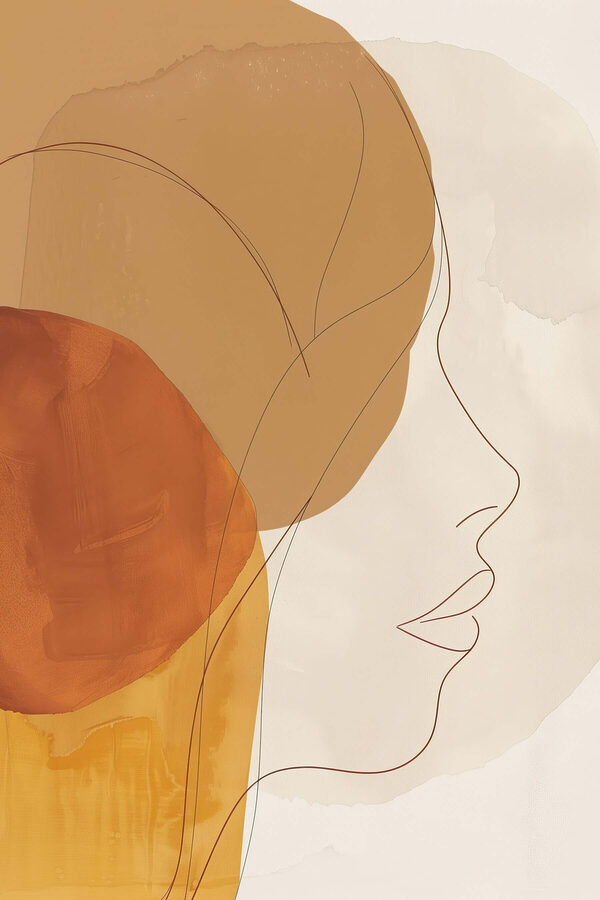 Drawing of a woman's face