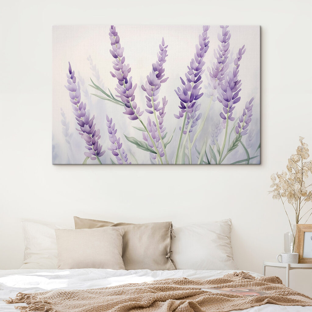 Delicate lavender blooms sway gently