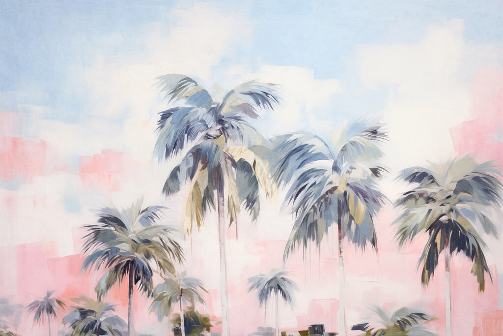 Painting of palm trees