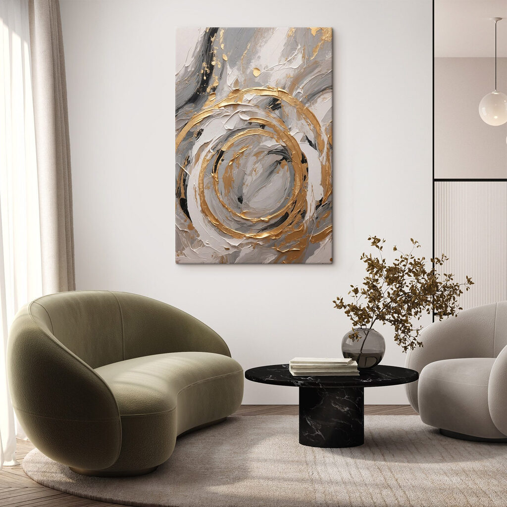 Painting of swirls and swirls