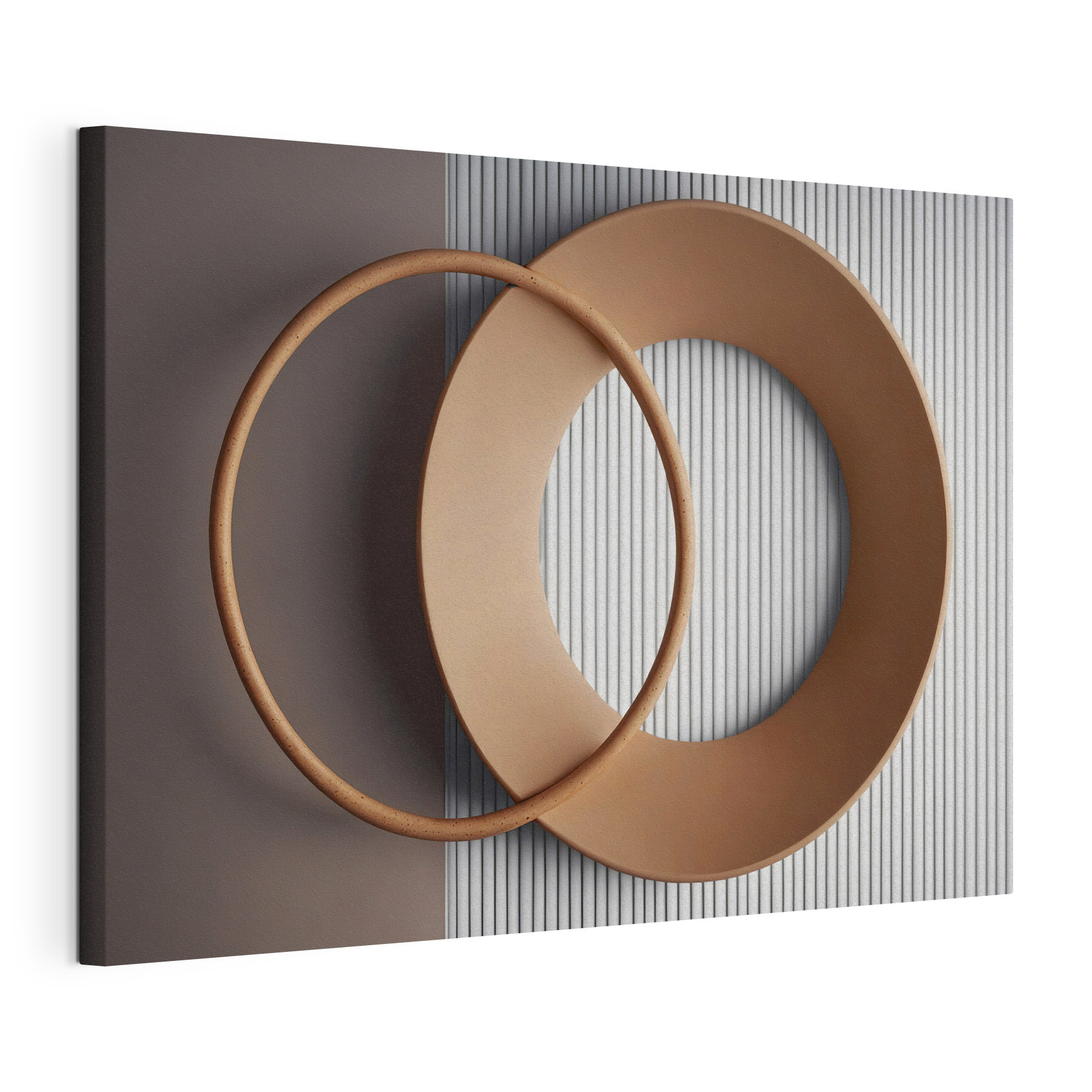 Two circular objects on a wall Two circular objects on a wall