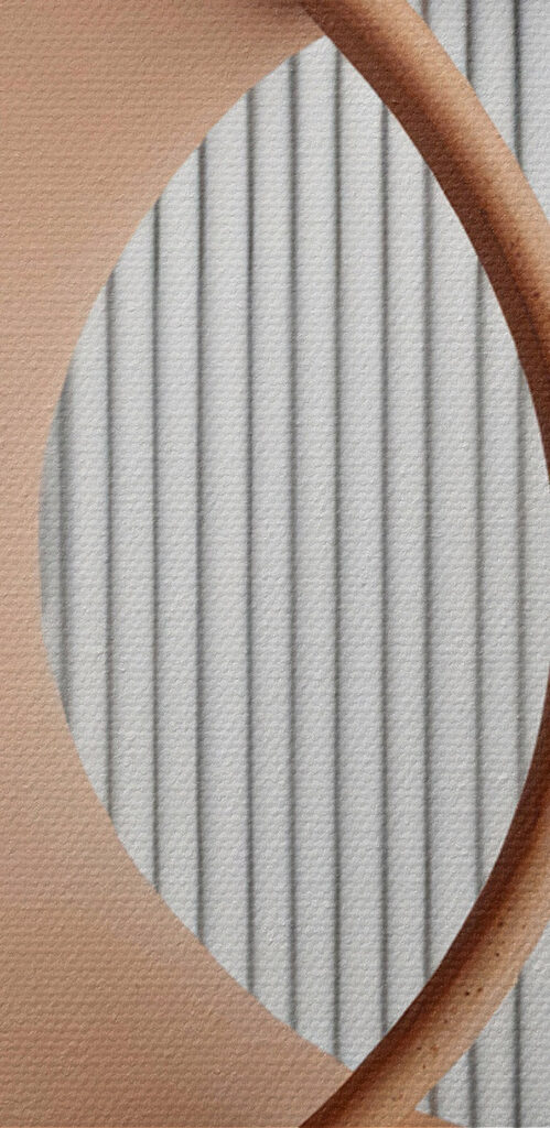 Two circular objects on a wall