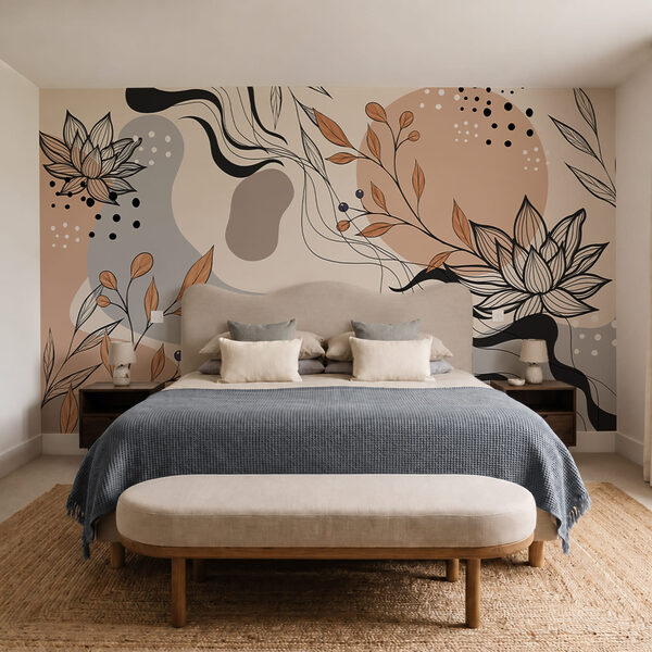 Disegno di fiori e foglie