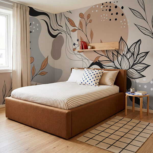 Disegno di fiori e foglie