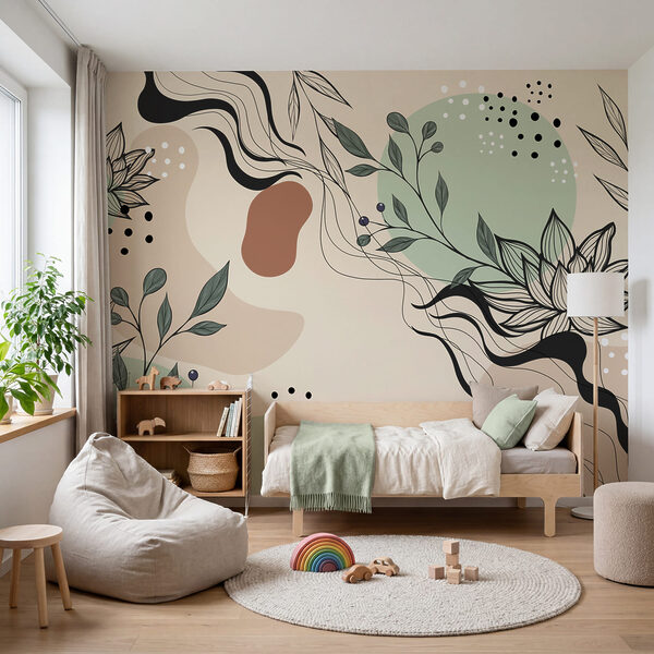 Disegno di fiori e foglie