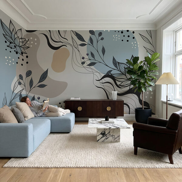 Disegno di fiori e foglie