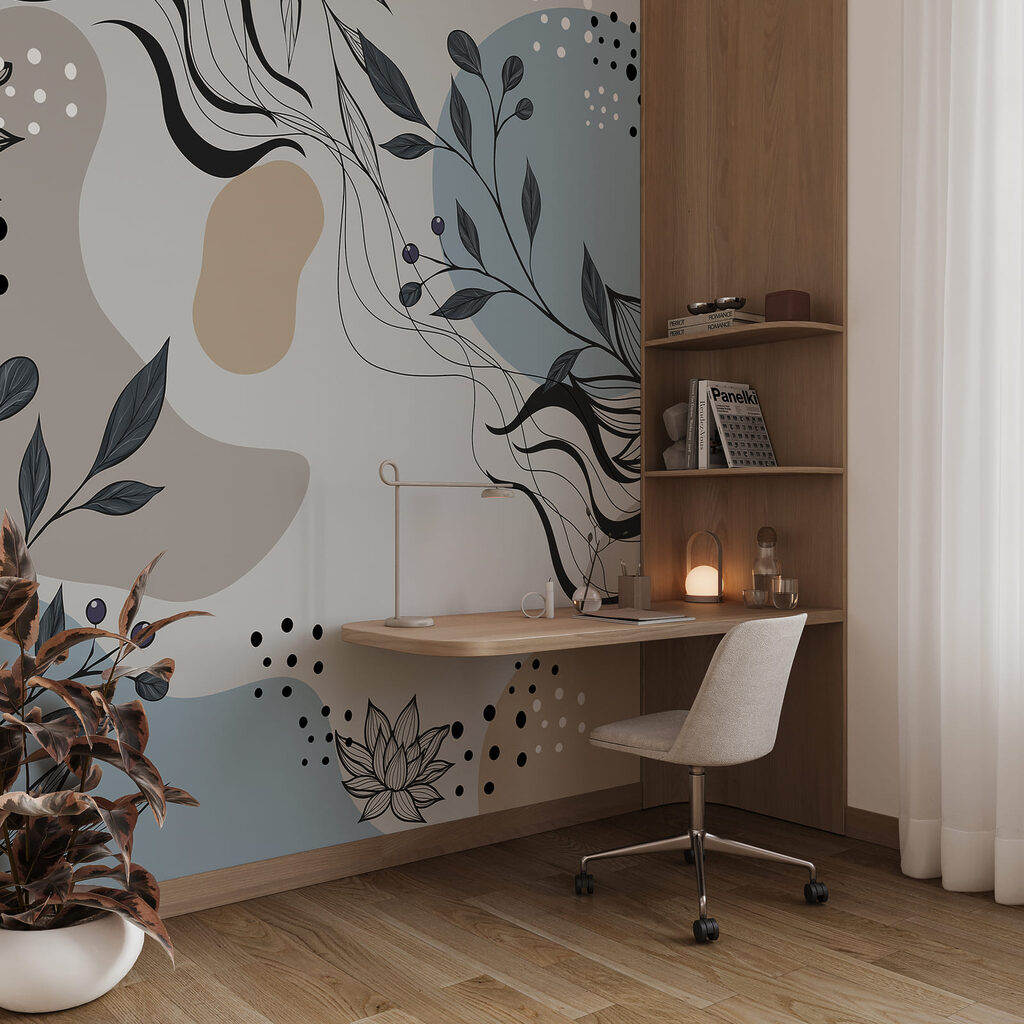 Disegno di fiori e foglie