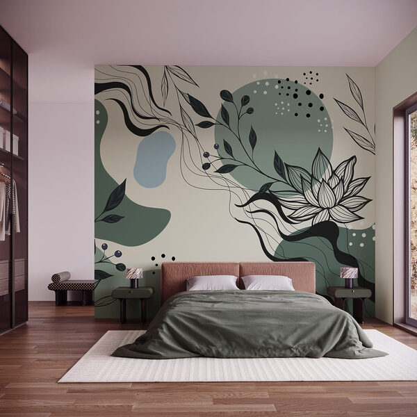 Disegno di fiori e foglie