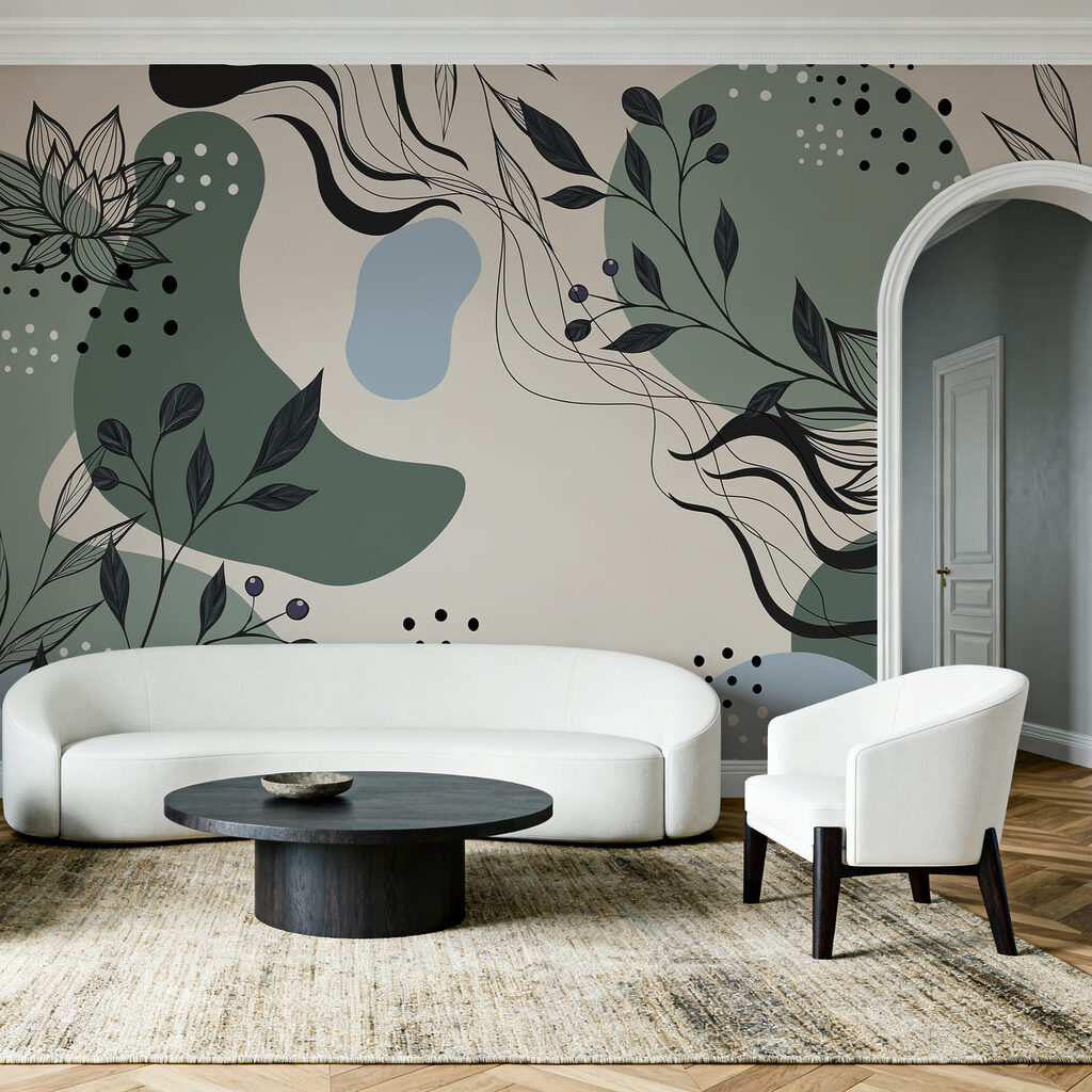 Disegno di fiori e foglie