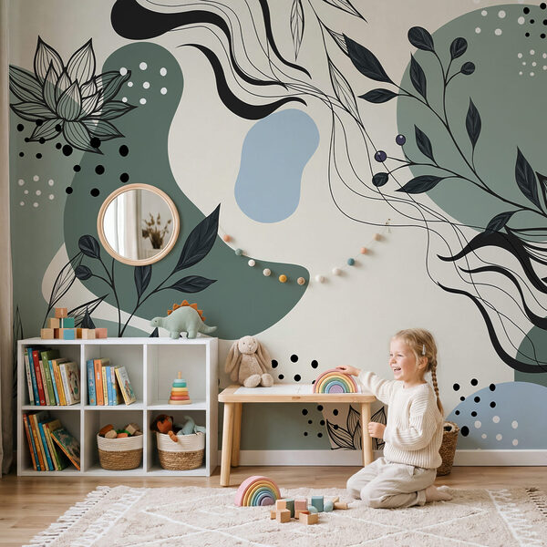 Disegno di fiori e foglie