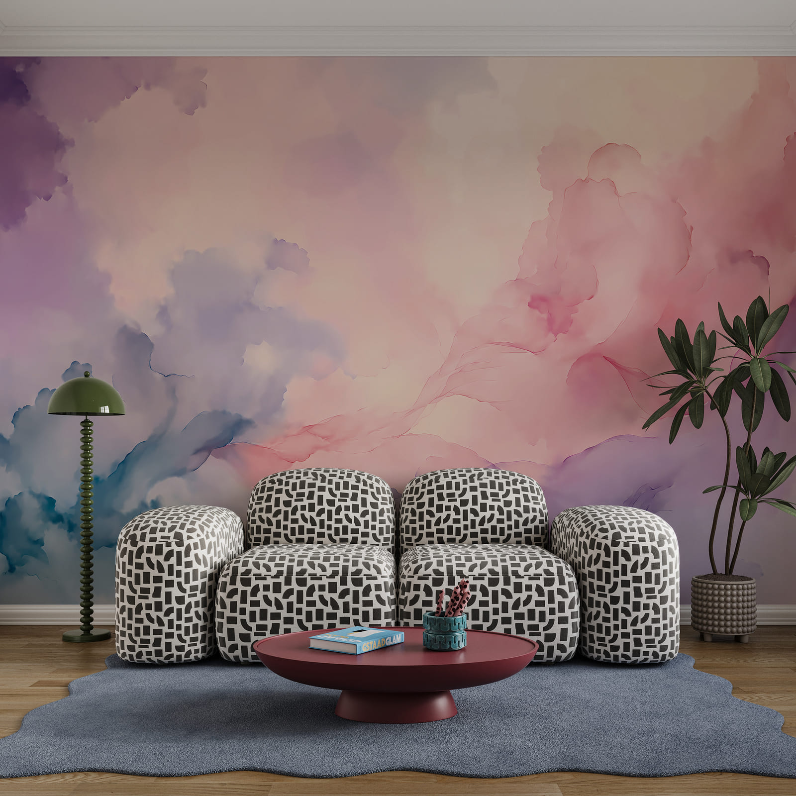 Fumo colorato nel cielo