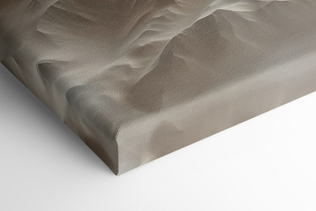 Aerial view of a snowy mountain
