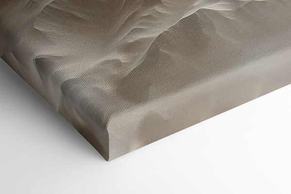 Aerial view of a snowy mountain
