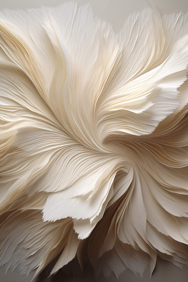 Soft layers create a gentle flow