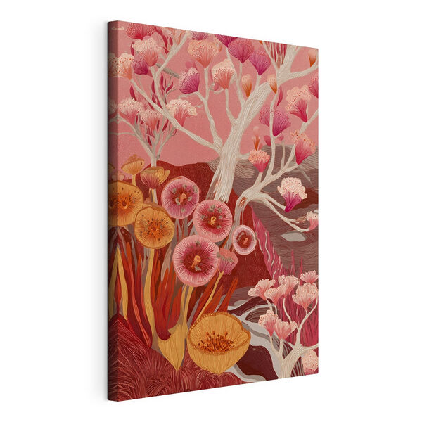 Painting of flowers and trees