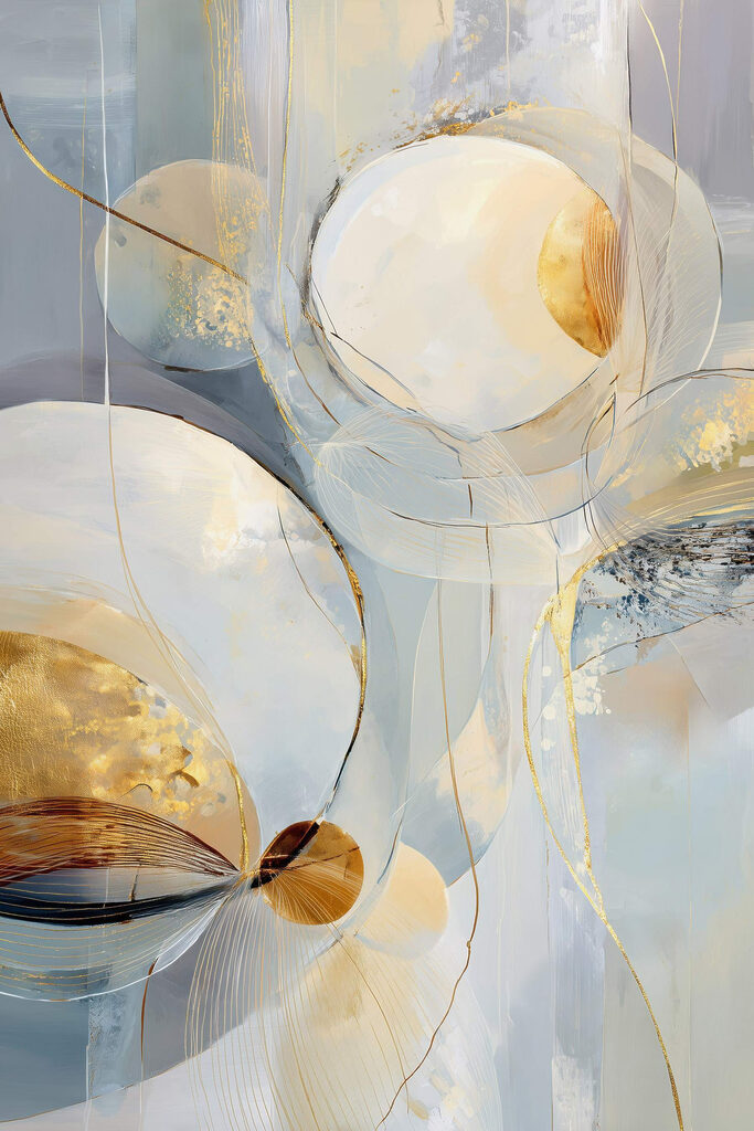 Painting of circles and lines Painting of circles and lines
