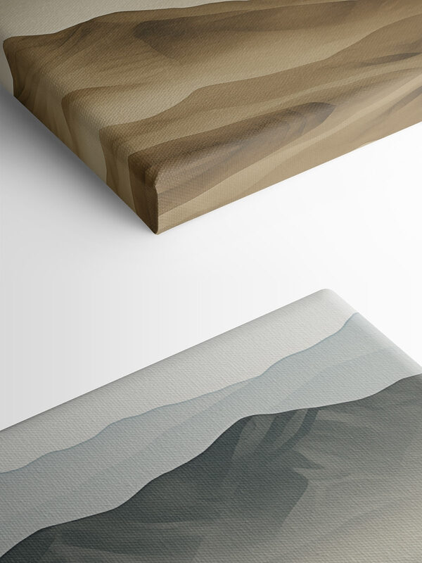 Landscape of mountains and fog